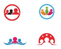 Adoptie en community care Logo sjabloon vector pictogram