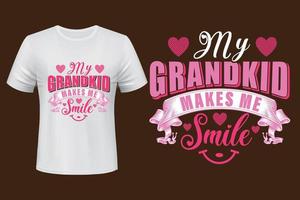mijn kleinkind laat me glimlachen t-shirtontwerp, opa t-shirtontwerp, trotse opa t-shirtontwerp vector