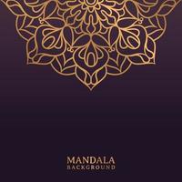 luxe mandala achtergrond met gouden arabesque vector