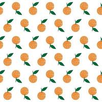 tropisch naadloos patroon met oranje fruit vector