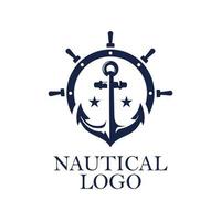 vintage label met een anker en slogan, vectorillustratie, ankerpictogram, eenvoudige vorm voor ontwerp logo, embleem, symbool, teken, badge, label, stempel, kleding t-shirt design vector