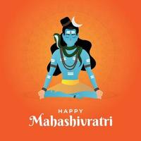 vectorillustratie van gelukkig mahashivratri, heer shiva, shivratri vector