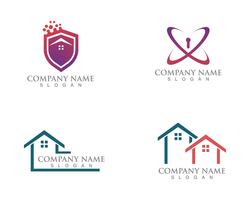 Simple House Home Real Estate-embleempictogrammen vector