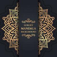 luxe mandala achtergrond met gouden arabesque vector