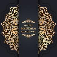 luxe mandala achtergrond met gouden arabesque vector