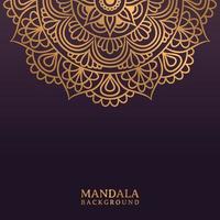 luxe mandala achtergrond met gouden arabesque vector