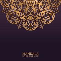 luxe mandala achtergrond met gouden arabesque vector