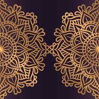 luxe mandala achtergrond met gouden arabesque vector