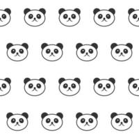 schattige panda naadloze patroon achtergrond vector