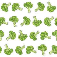 broccoli hand getekende vector naadloze patroon