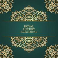 koninklijke luxe mandala-achtergrond met gouden arabesque vector