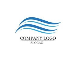 Water Wave symbool en pictogram Logo sjabloon vector