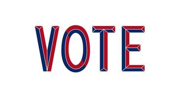 stemtekst met reliëfletters. belettering poster voor verkiezing 2020 om een keuze te maken. gebruik voor banner, sticker, print vector