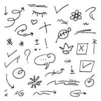 doodle element vector set, voor conceptontwerp.