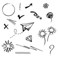 doodle element vector set, voor conceptontwerp.