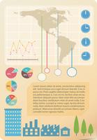 Infochart-model van een kaart vector