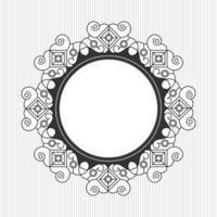 mandala ronde frame gravure of kleurplaat. vectorillustratie. vector