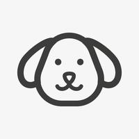 hond vector pictogram geïsoleerd op een witte achtergrond. puppy hoofd pictogram