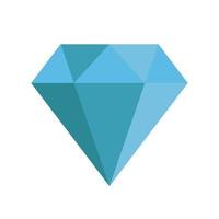 eenvoudige vectorillustratie van een blauwe diamant op een witte achtergrond. lichtblauw edelsteen vector icon