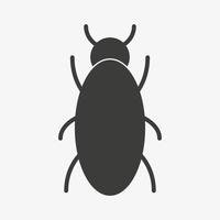 bug vector pictogram geïsoleerd op een witte achtergrond. insecten teken