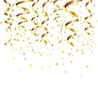 gelukkig nieuwjaar achtergrond met gouden confetti. vector