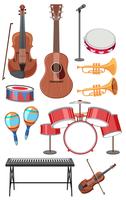 Set van muziekinstrumenten vector