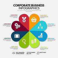 zakelijke infographics dia sjabloon vector