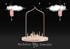 decoratieve objecten in de islam. vector ornamenten voor de maand ramadan of eid al-fitr. vectorillustratie.