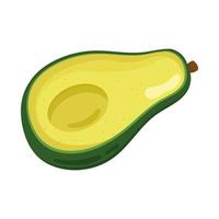 heerlijke halve avocado vector