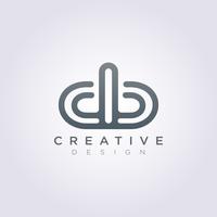 Letter db Luxe Vector Illustratie Clipart Symbool Logo Sjabloon