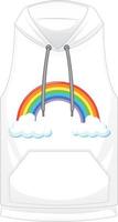 witte hoodie met regenboogpatroon vector