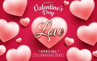 Valentijnsdag met realistische liefde vector