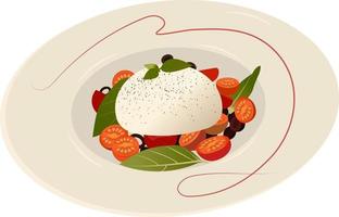 caprese schotel illustratie vector