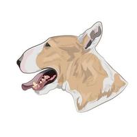 bull terrier hondenras geïsoleerd op een witte achtergrond. vector