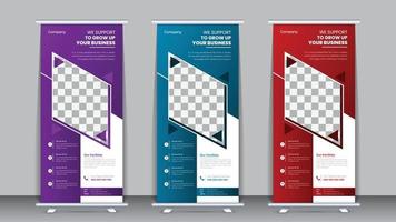 ontwerpsjabloon voor zakelijke roll-up banner vector