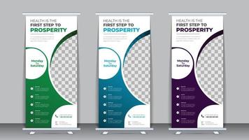 medische roll-up banner ontwerpsjabloon vector