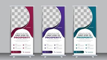 medische roll-up banner ontwerpsjabloon vector