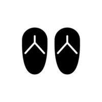 sandaal, schoeisel, pantoffel solide vector illustratie logo pictogrammalplaatje. geschikt voor vele doeleinden.