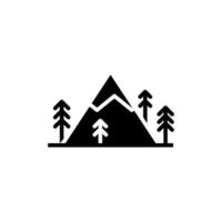 berg, heuvel, berg, piek solide vector illustratie logo pictogrammalplaatje. geschikt voor vele doeleinden.