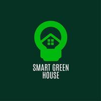 slimme groene huis thema logo vector ontwerp. geweldig voor uw merklogo of uw bedrijf.