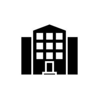 hotel, appartement, herenhuis, residentiële solide vector illustratie logo pictogrammalplaatje. geschikt voor vele doeleinden.