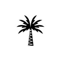 palm, kokosnoot, boom, eiland, strand solide vector illustratie logo pictogrammalplaatje. geschikt voor vele doeleinden.