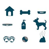 huisdier pictogram set vectorillustratie vector