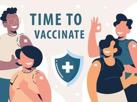 tijd om te vaccineren vector