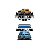 set van off-road vrachtwagen - camper vrachtwagen logo vector