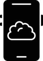 mobiele cloud-pictogramstijl vector