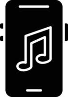 pictogramstijl mobiele muziekapp vector