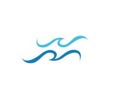 Water Wave symbool en pictogram Logo sjabloon vector