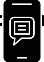 mobiele chat-pictogramstijl vector