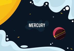 Mercuriusplaneet en naam vector